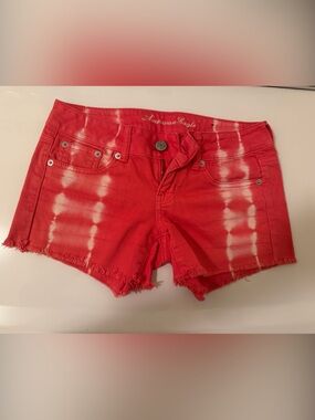 American Eagle Outfitters Pink Tie-Dye Denim Shorts